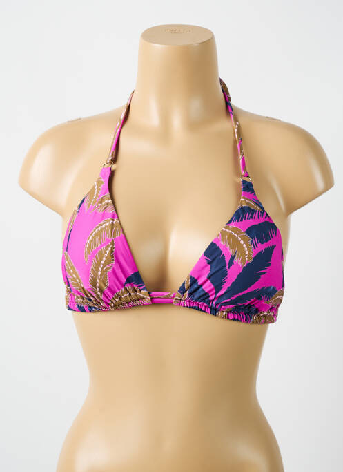 Haut de maillot de bain stretch haut soutien-gorge avec mousse de rembourrage amovible rose CYELL femme