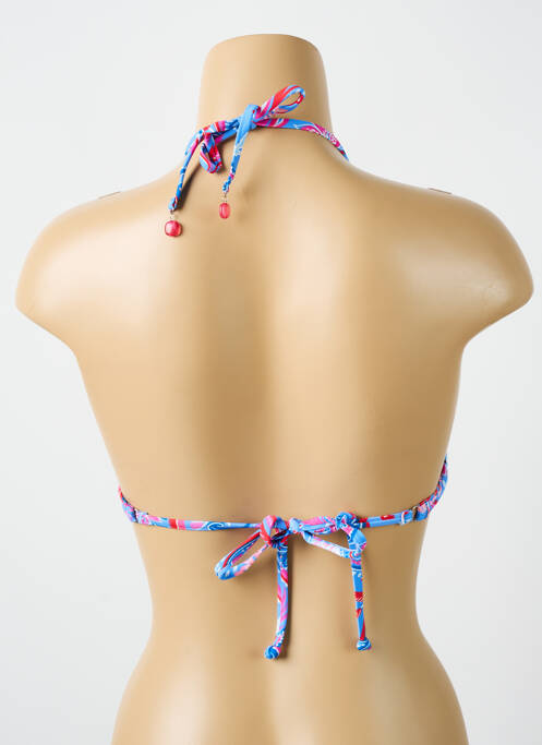 Haut de maillot de bain fermeture liens à nouer haut soutien-gorge avec mousse de rembourrage amovible bleu CYELL femme