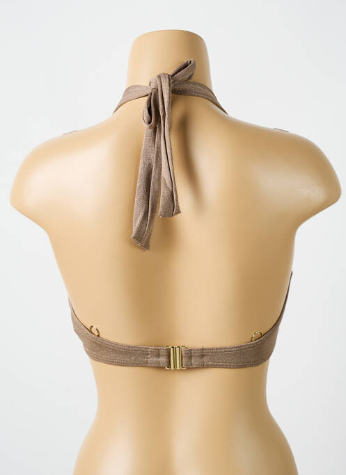 Haut de maillot de bain stretch haut soutien-gorge emboitant marron CYELL femme