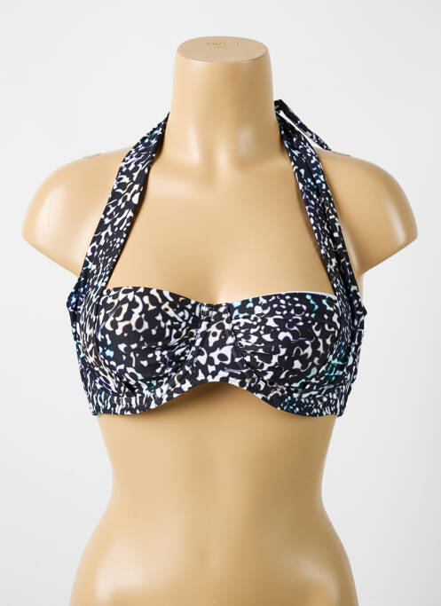 Haut de maillot de bain stretch haut soutien-gorge balconnet noir CYELL femme
