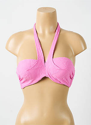 Haut de maillot de bain stretch haut soutien-gorge moulé rose CYELL femme