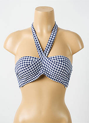Haut de maillot de bain stretch haut soutien-gorge moulé bleu CYELL femme