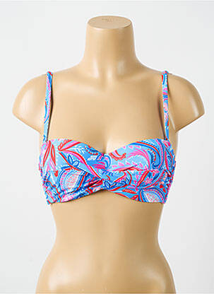 Haut de maillot de bain stretch haut soutien-gorge moulé bleu CYELL femme