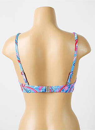Haut de maillot de bain stretch haut soutien-gorge moulé bleu CYELL femme