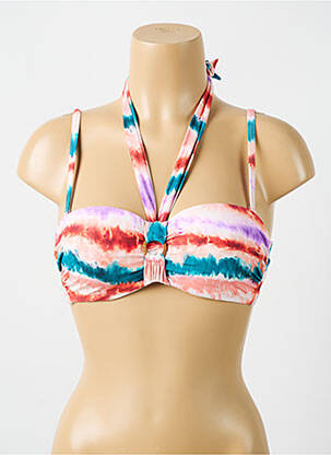 Haut de maillot de bain stretch haut soutien-gorge moulé orange CYELL femme