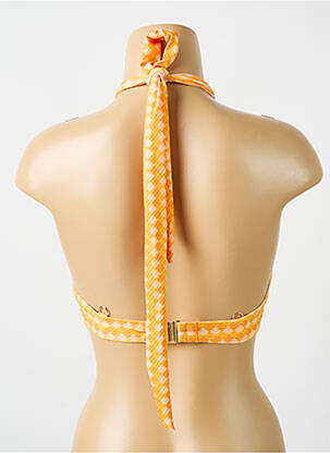 Haut de maillot de bain stretch haut soutien-gorge moulé orange CYELL femme