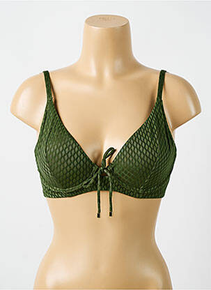 Haut de maillot de bain stretch haut soutien-gorge moulé vert CYELL femme