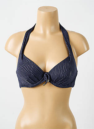 Haut de maillot de bain stretch haut soutien-gorge moulé bleu CYELL femme