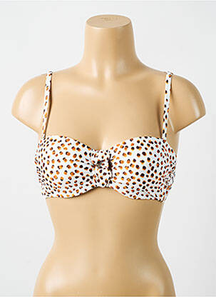 Haut de maillot de bain stretch haut soutien-gorge moulé beige CYELL femme