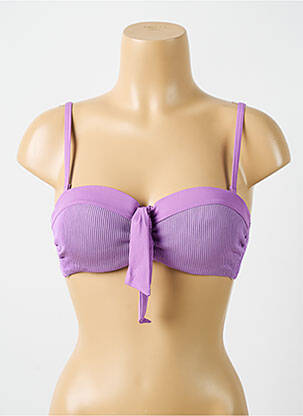 Haut de maillot de bain stretch haut soutien-gorge moulé violet CYELL femme