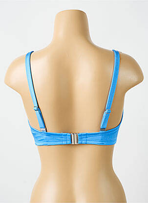 Haut de maillot de bain stretch haut soutien-gorge moulé bleu CYELL femme