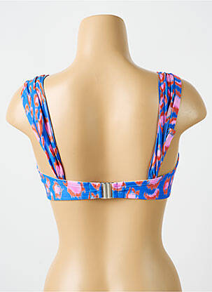 Haut de maillot de bain stretch haut soutien-gorge moulé bleu CYELL femme