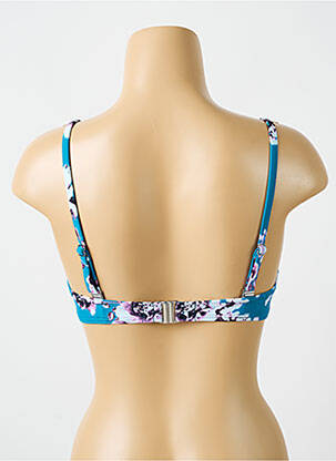 Haut de maillot de bain stretch haut soutien-gorge moulé bleu CYELL femme