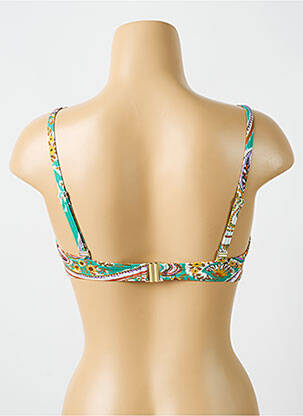 Haut de maillot de bain bretelles élastiquées amovibles haut soutien-gorge moulé vert CYELL femme