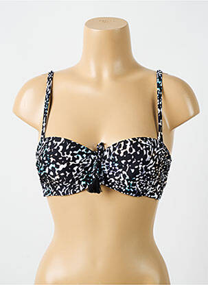 Haut de maillot de bain stretch haut soutien-gorge moulé noir CYELL femme