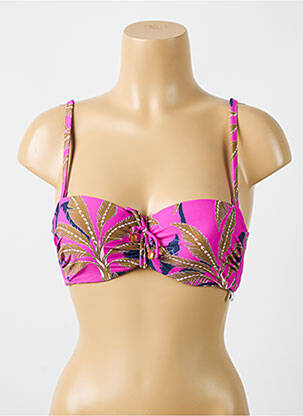 Haut de maillot de bain stretch haut soutien-gorge moulé rose CYELL femme