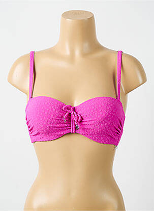 Haut de maillot de bain stretch haut soutien-gorge moulé rose CYELL femme