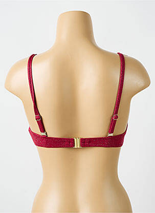 Haut de maillot de bain stretch haut soutien-gorge moulé rouge CYELL femme