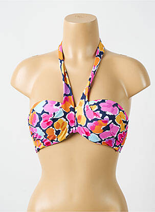 Haut de maillot de bain stretch haut soutien-gorge moulé orange CYELL femme