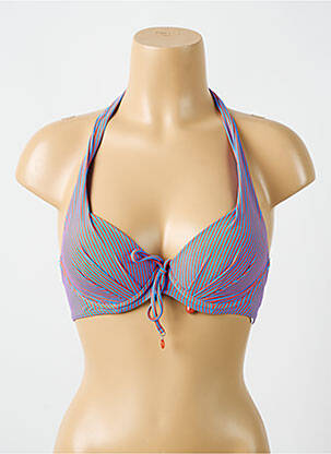 Haut de maillot de bain stretch haut soutien-gorge moulé bleu CYELL femme