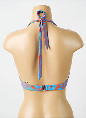 Haut de maillot de bain stretch haut soutien-gorge moulé bleu CYELL femme