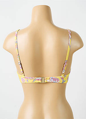 Haut de maillot de bain stretch haut soutien-gorge moulé jaune CYELL femme