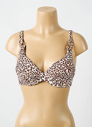 Haut de maillot de bain stretch haut soutien-gorge moulé blanc CYELL femme