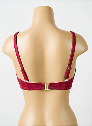 Haut de maillot de bain stretch haut soutien-gorge moulé rouge CYELL femme