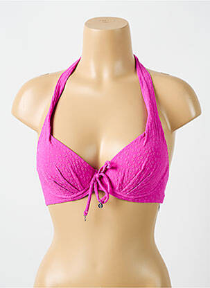 Haut de maillot de bain stretch haut soutien-gorge moulé rose CYELL femme
