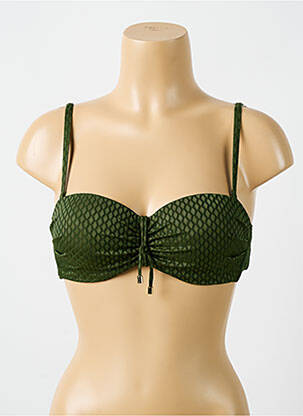 Haut de maillot de bain stretch haut soutien-gorge moulé vert CYELL femme