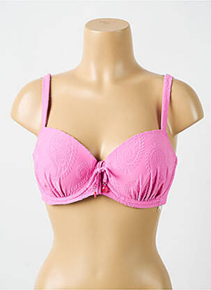 Haut de maillot de bain stretch haut soutien-gorge moulé rose CYELL femme
