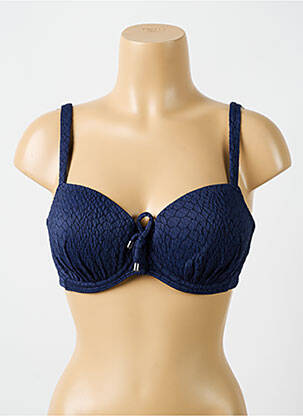 Haut de maillot de bain stretch haut soutien-gorge moulé bleu CYELL femme