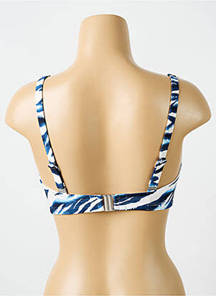 Haut de maillot de bain stretch haut soutien-gorge moulé bleu CYELL femme