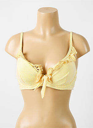 Haut de maillot de bain stretch haut soutien-gorge moulé jaune CYELL femme