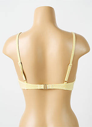Haut de maillot de bain stretch haut soutien-gorge moulé jaune CYELL femme