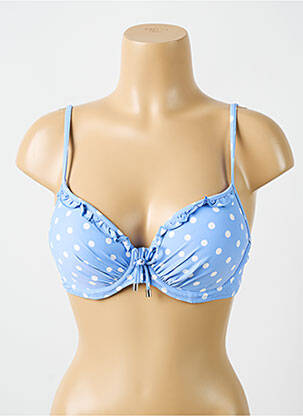 Haut de maillot de bain stretch haut soutien-gorge push-up bleu CYELL femme