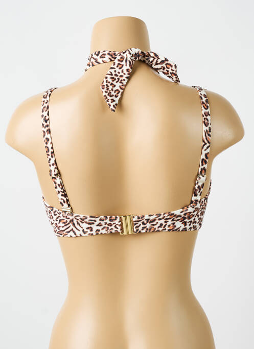 Haut de maillot de bain stretch haut soutien-gorge moulé marron CYELL femme
