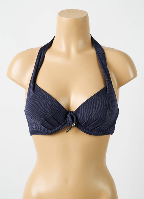 Haut de maillot de bain stretch haut soutien-gorge moulé bleu CYELL femme