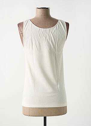 Top coupe cintrée sans manche beige MADIVA femme