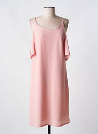 Robe mi-longue coupe fluide fines bretelles rose ROMEO POUR JULIETTE femme