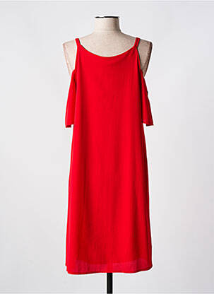 Robe mi-longue coupe fluide fines bretelles rouge ROMEO POUR JULIETTE femme