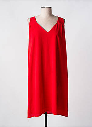 Robe mi-longue coupe fluide sans manche rouge ROMEO POUR JULIETTE femme