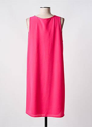 Robe mi-longue coupe fluide sans manche rose fonce ROMEO POUR JULIETTE femme