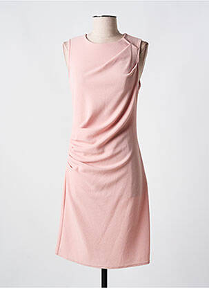 Robe mi-longue sans manche sans manche rose ROMEO POUR JULIETTE femme