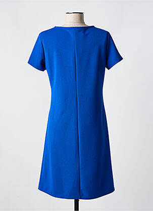 Robe mi-longue manches courtes manches courtes bleu ROMEO POUR JULIETTE femme