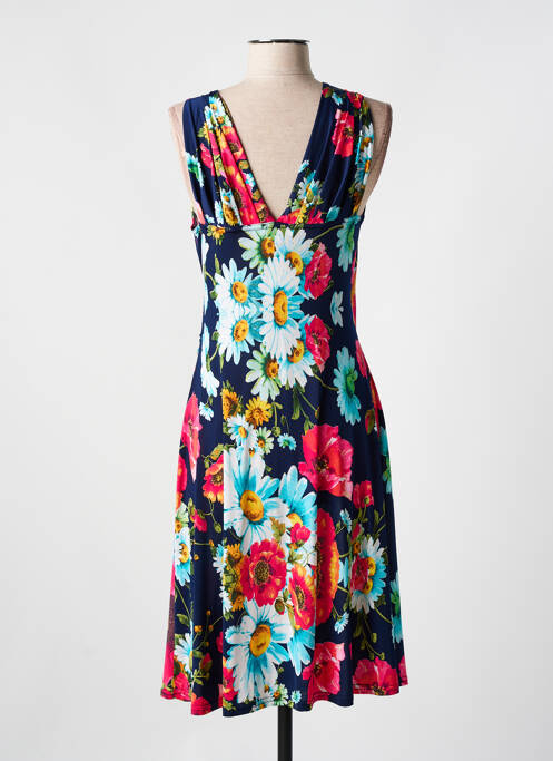 Robe mi-longue bleu ROMEO POUR JULIETTE pour femme