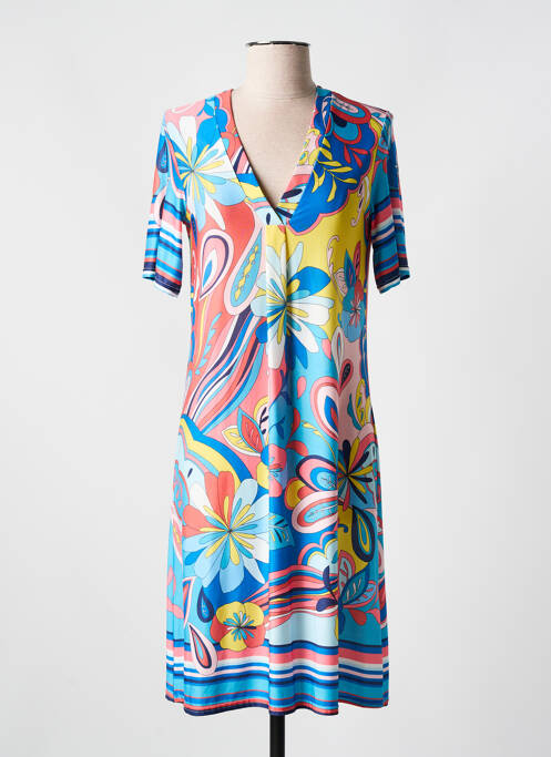 Robe mi-longue bleu ROMEO POUR JULIETTE pour femme