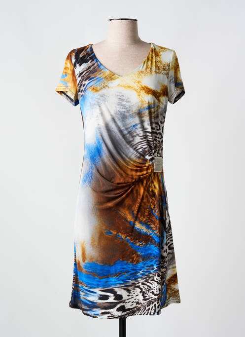 Robe mi-longue bleu ROMEO POUR JULIETTE pour femme