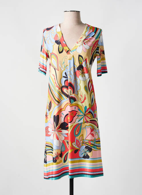 Robe mi-longue jaune ROMEO POUR JULIETTE pour femme