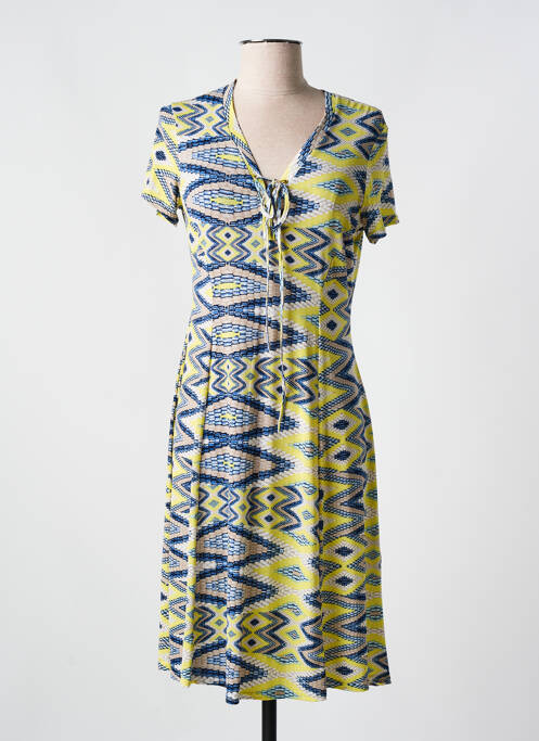 Robe mi-longue jaune ROMEO POUR JULIETTE pour femme